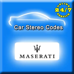 MASERATI car radio code service