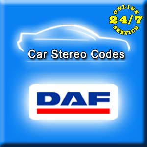 DAF car radio code service