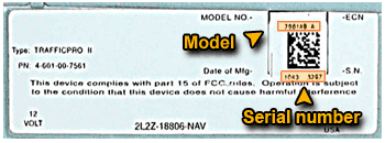 Car radio serial location sample image