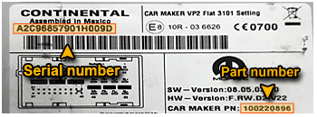 Fiat VP1 & VP2 Radio Code Service - Continental Car Stereo Unlock